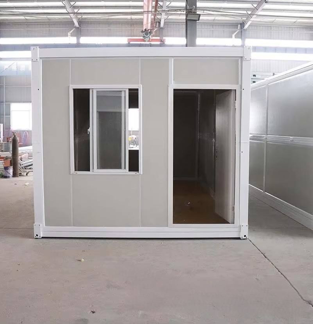 Maison d'activit&eacute; rectangulaire en acier pliante ignifuge et &eacute;tanche avec conteneur int&eacute;gr&eacute; et Quick LCL
