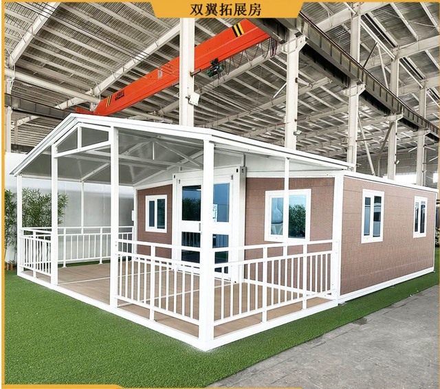 Alloggio in dormitorio mobile per container residenziali integrati a doppia ala per hotel per uffici in acciaio da cantiere