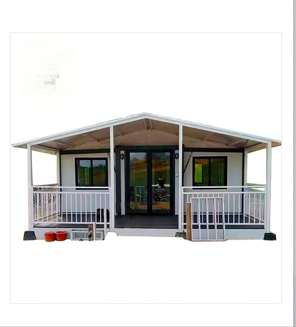Doppelfl&uuml;gel-Erweiterungsstahl-Klappbox mit Traufterrasse, vorgefertigtes Containergeb&auml;ude f&uuml;r den Hotelgebrauch, modernes Design