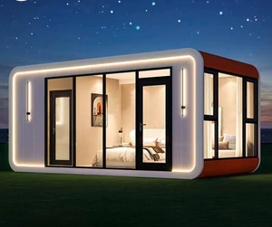 Luksusowy zewnętrzny modułowy prefabrykowany panel warstwowy z kabiną Apple Cabin House dla hotelu biurowego