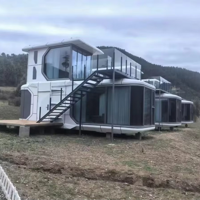 Luxus-Doppeldecker-Raumkapsel-Heimsystem, mobiles Strandhotel und Homestay-Containerh&auml;user f&uuml;r Supermarkt und B&uuml;rogeb&auml;ude